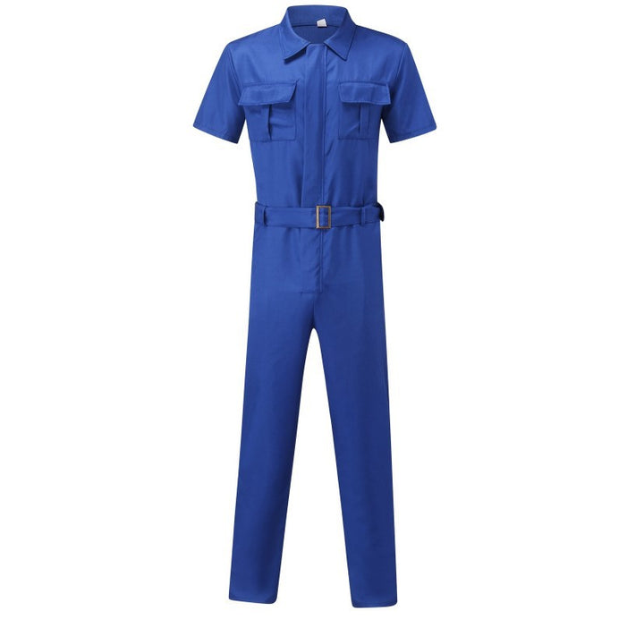Men's short-sleeve work overall with waist belt and chest pockets Mune Fashion