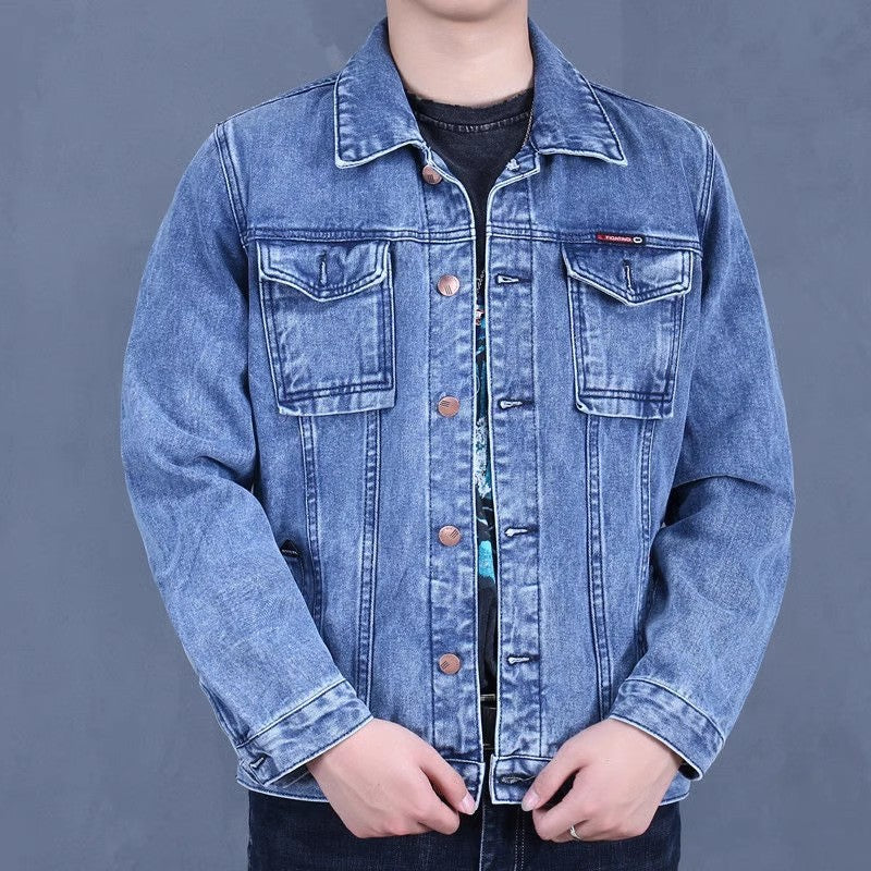 Men's Fashionable Denim Jacket in Vintage Style Mune Fashion