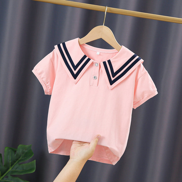Women’s Polo Shirt with Maritime Collar Mune Fashion