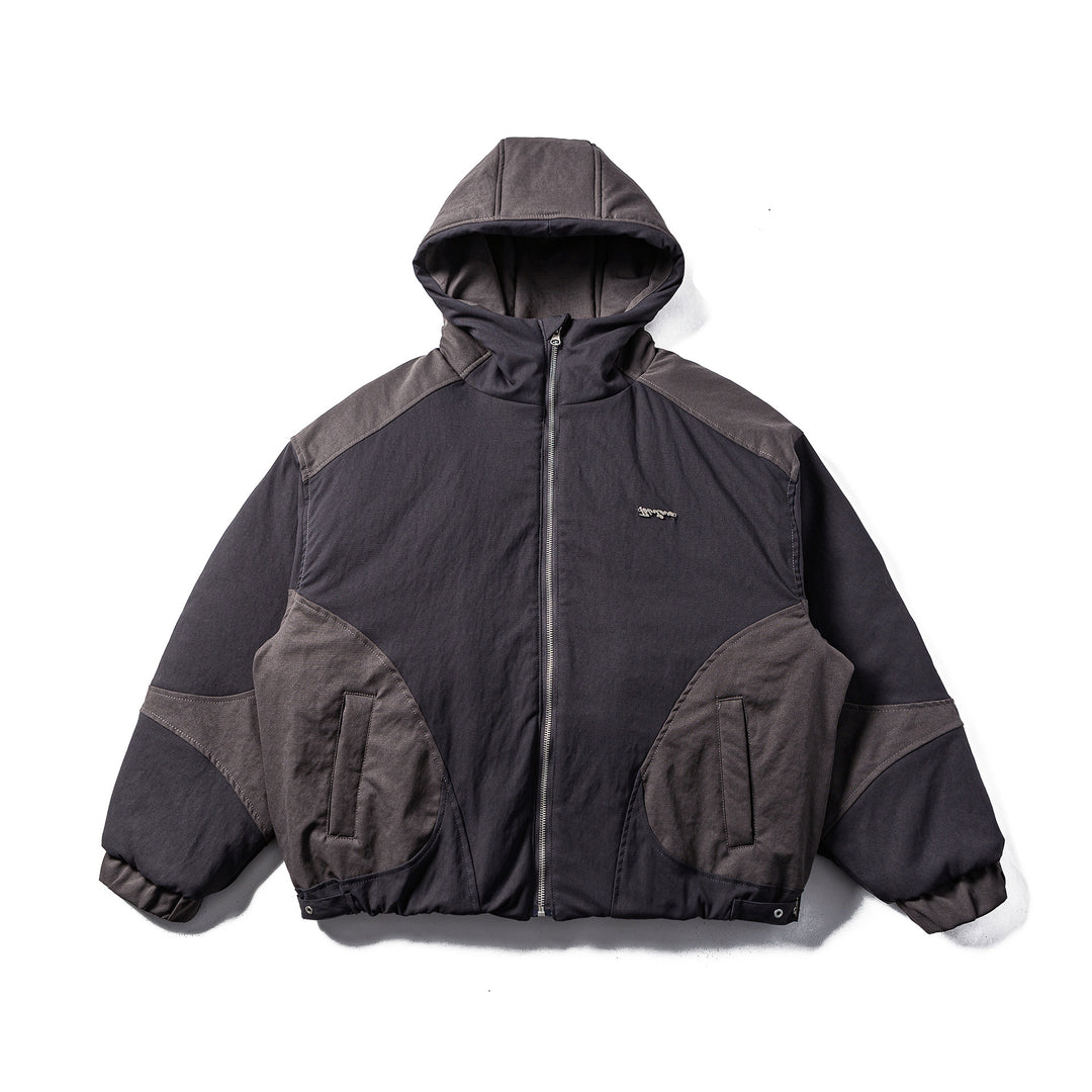 Men's Padded Quilted Hoodie Jacket with Utility Pockets Mune Fashion