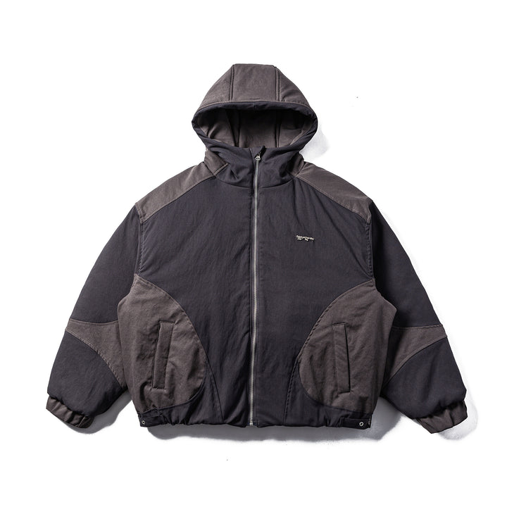 Men's Padded Quilted Hoodie Jacket with Utility Pockets Mune Fashion
