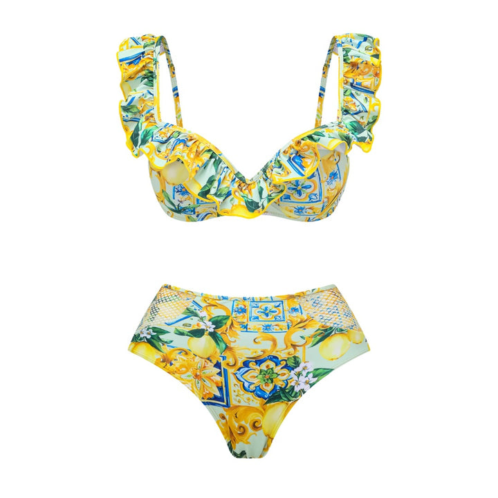 Women's bikini set with elegant ruffle design and maxi skirt Mune Fashion