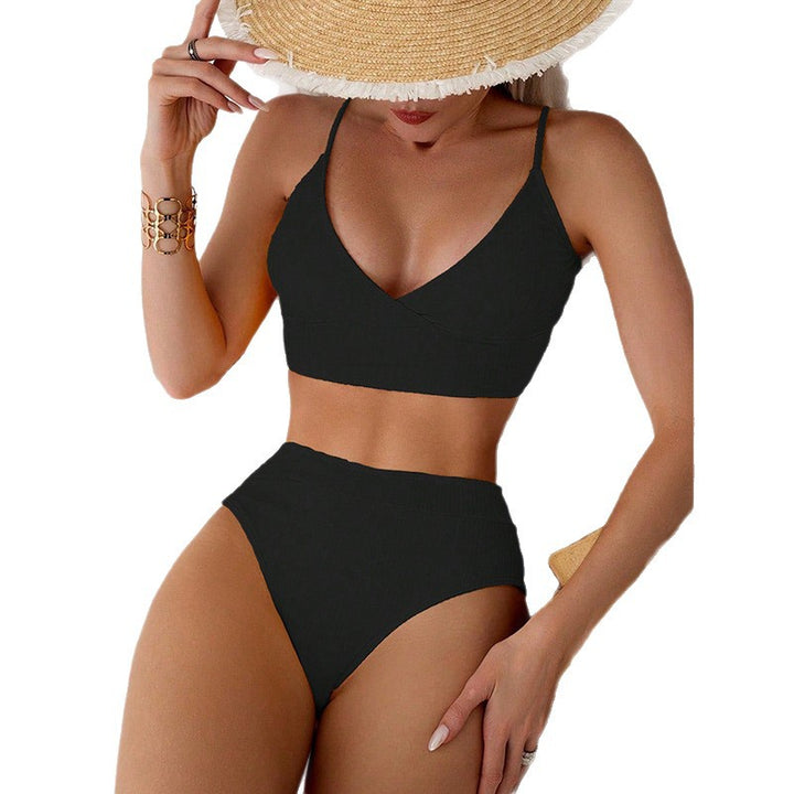 Women's High-Cut Bikini with Sophisticated Wrap Look Mune Fashion