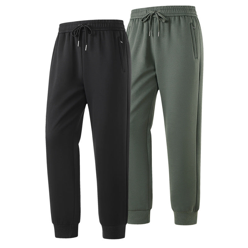 Men's Slim-Fit Leisure Pants made from breathable functional fleece with drawstring waistband, zip pockets & ribbed cuffs Mune Fashion