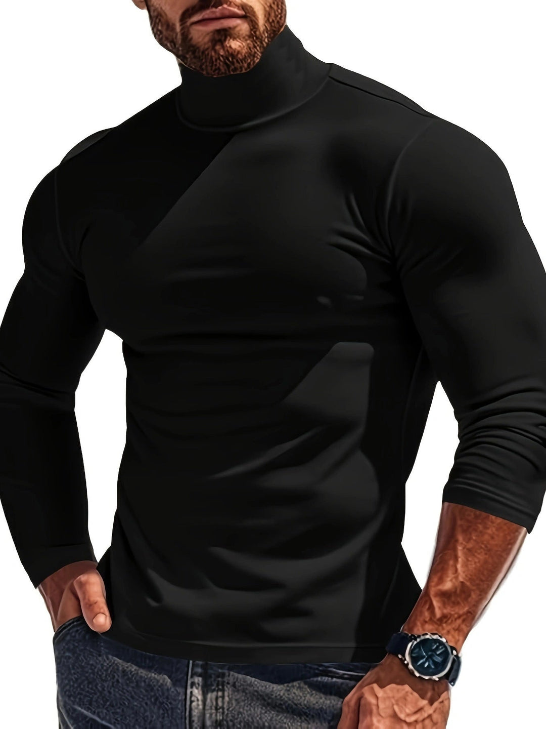 Men's Turtleneck Sweater In Modern Design Mune