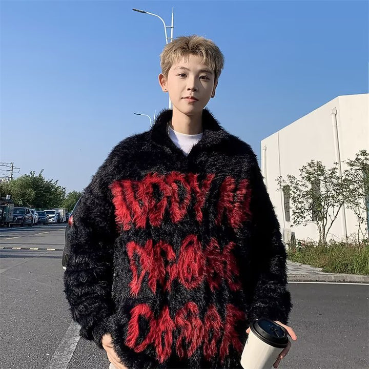 Women's Trendy Sweater with Unique Writing Mune Fashion