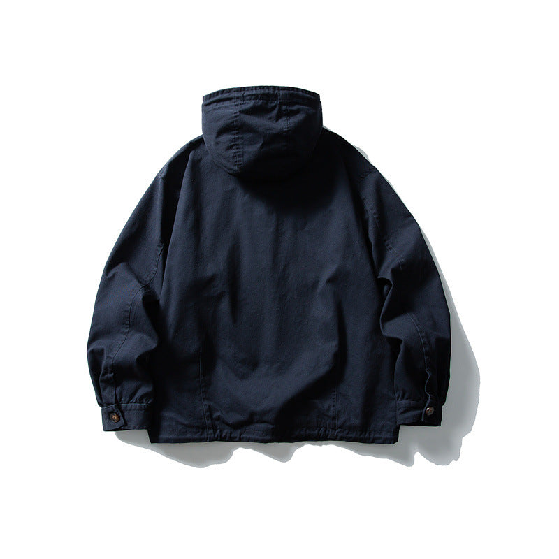 Unisex Casually cut hooded jacket made of cotton twill with drawstring Mune Fashion