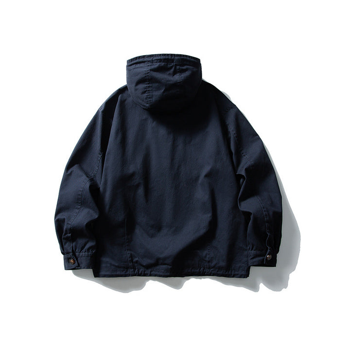 Unisex Casually cut hooded jacket made of cotton twill with drawstring Mune Fashion