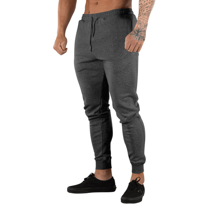 Men's slim fit fleece lounge pants with drawstring, side pockets, and ribbed cuffs Mune Fashion