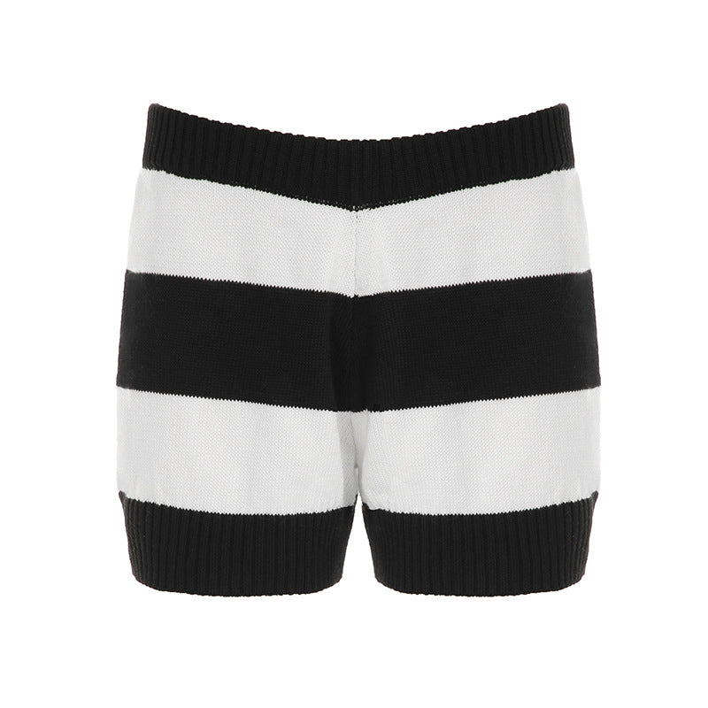 Women's striped round neck sweater made of fine knit with ribbed cuffs and slim fit Mune Fashion