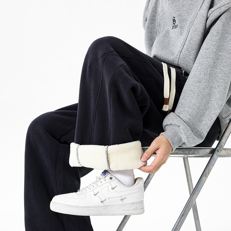Men's fleece jogging pants with cozy inner lining