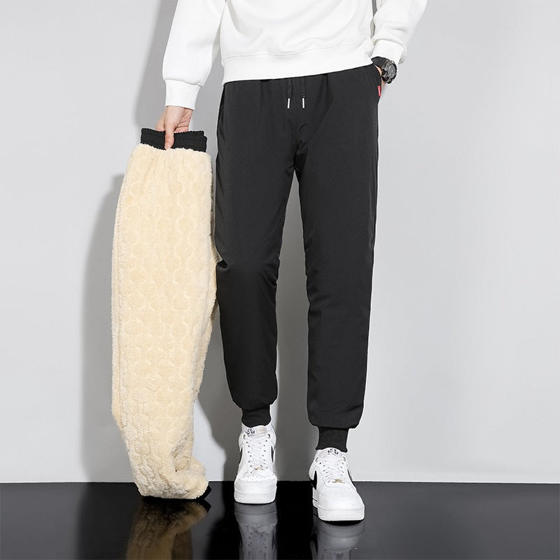 Men's straight-cut jogging pants with drawstring, side pockets & elastic waistband Mune Fashion