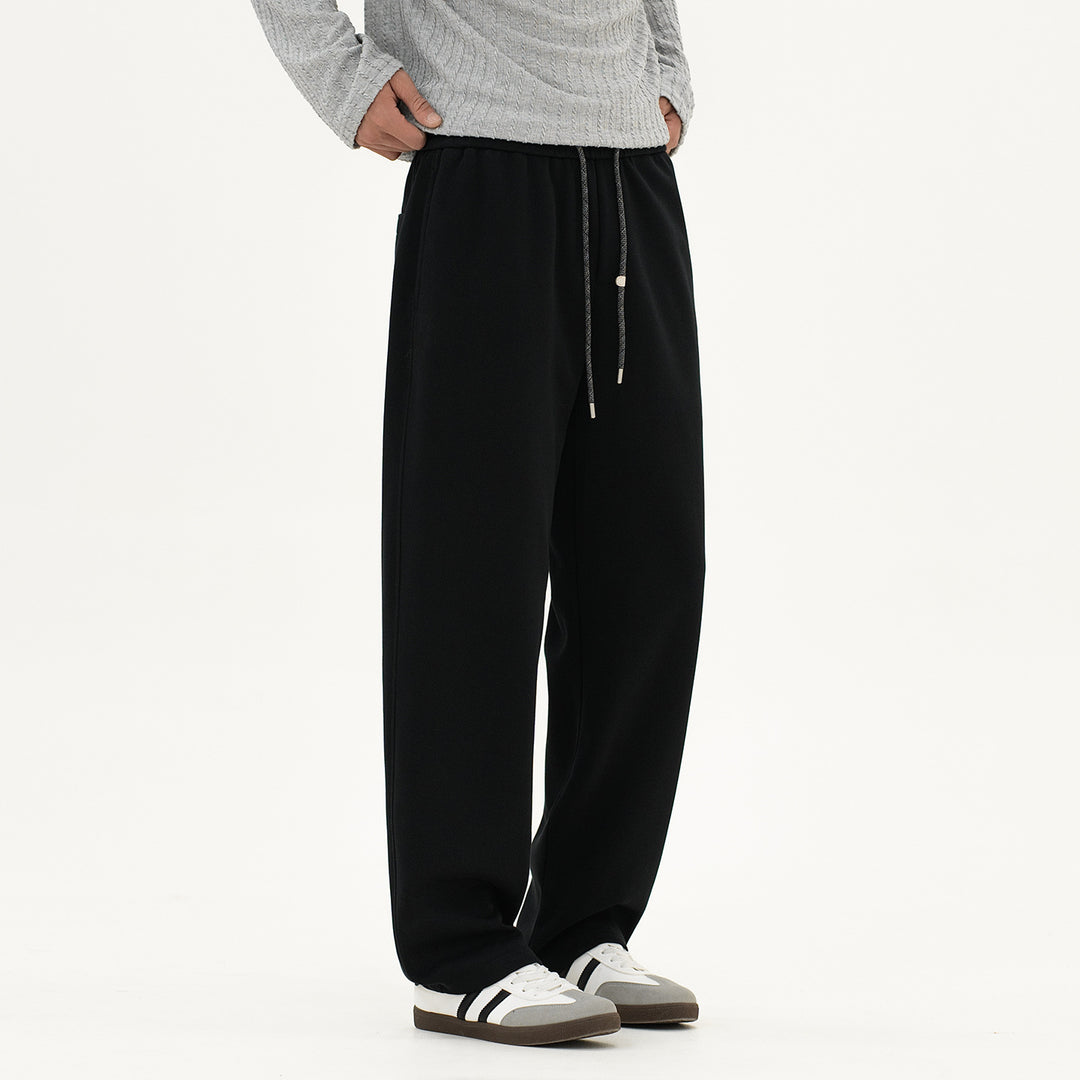 Men's Soft Relax-Fit Jogging Pants with Wide Leg and Drawstring Mune Fashion