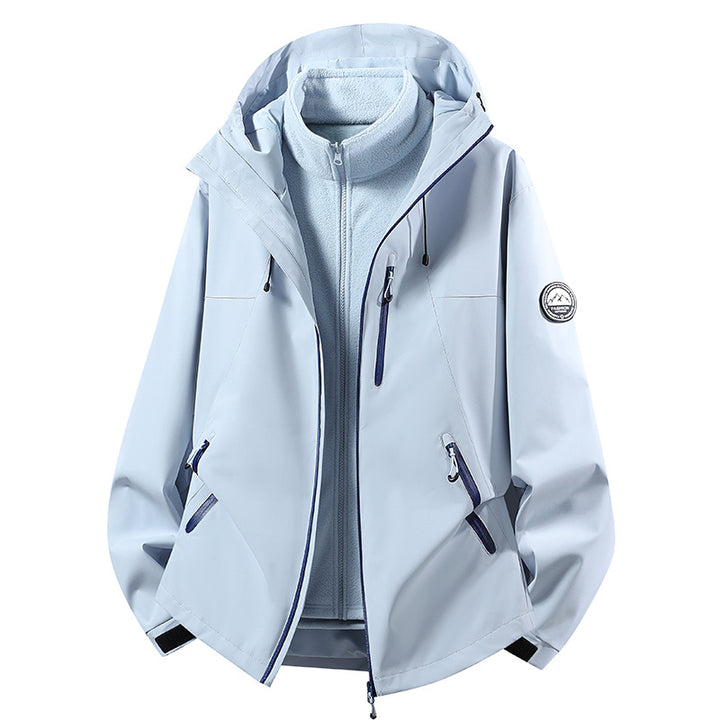 Women's Nano Sporty Rain Jacket with removable fleece inner layer and adjustable hood Mune Fashion