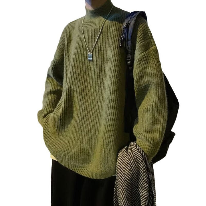 Women's chunky knit sweater with high collar Mune Fashion