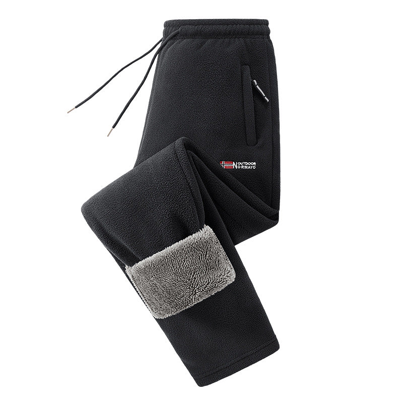 Men's Thermal Fleece Set with Hooded Jacket, Sherpa-lined and Elastic Jogging Pants Mune Fashion