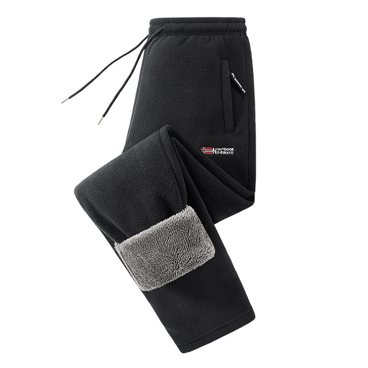 Men's Thermal Fleece Set with Hooded Jacket, Sherpa-lined and Elastic Jogging Pants Mune Fashion