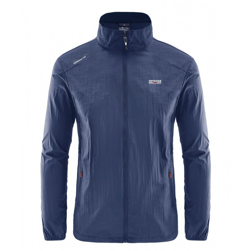 Men's Lightweight Outdoor Jacket with High Collar Mune Fashion
