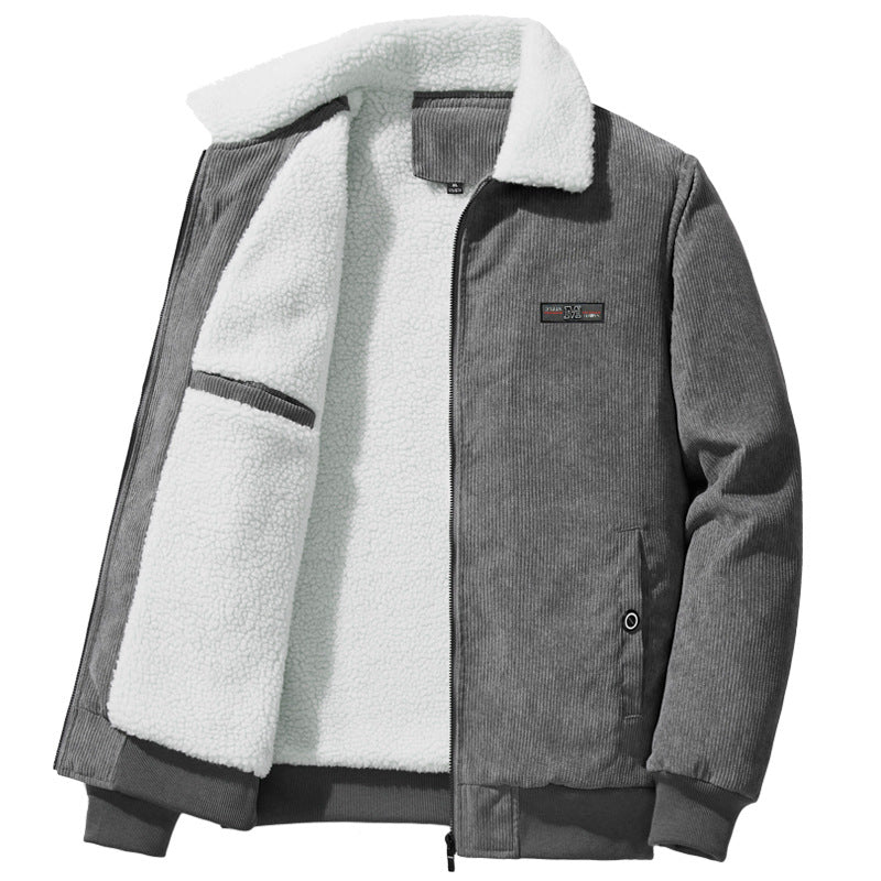 Men's cozy and stylish cord jacket with fleece lining Mune Fashion