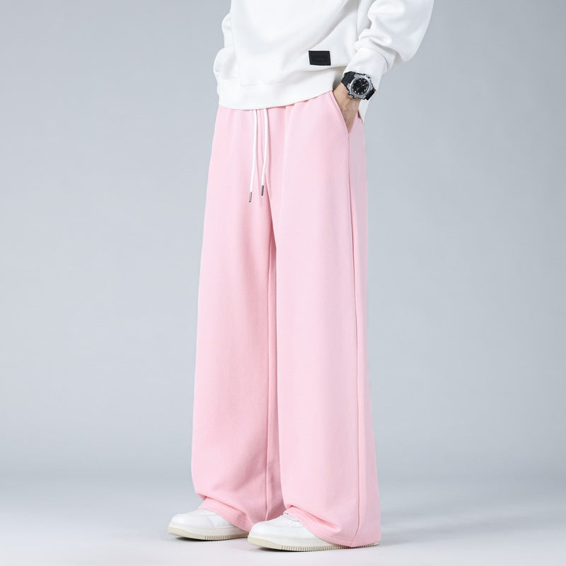 Men's Wide Oversized Baggy Lounge Pants with Drawstring Waistband and Flowing Jersey Quality Mune Fashion