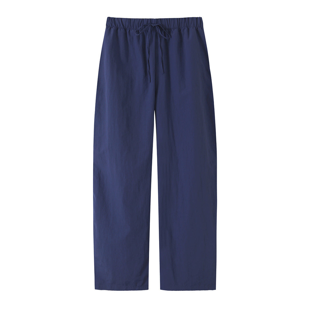 Women's high-waisted loose linen-look pants with drawstring waistband Mune Fashion