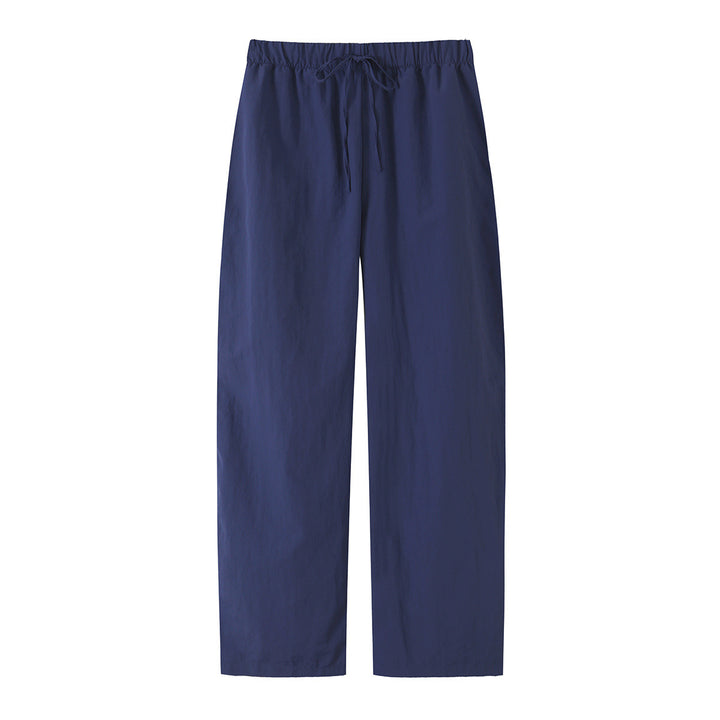 Women's high-waisted loose linen-look pants with drawstring waistband Mune Fashion