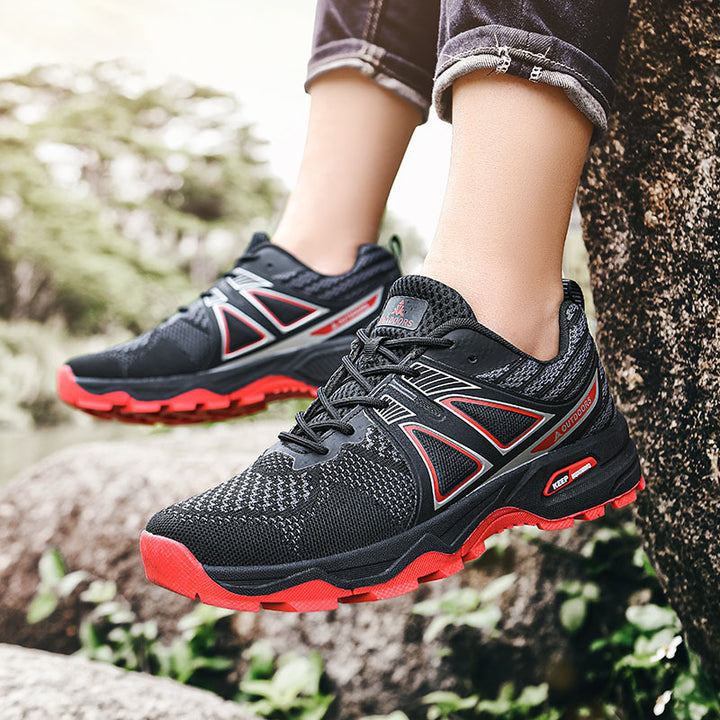 Men's nano rugged trekking sneakers with aggressive profile design and breathable knit upper Mune Fashion