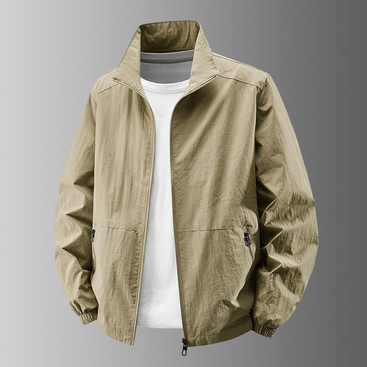 Men's Ultralight Functional Transitional Jacket with Stand-Up Collar, Two-Way Zipper & Concealed Zipper Pockets Mune Fashion
