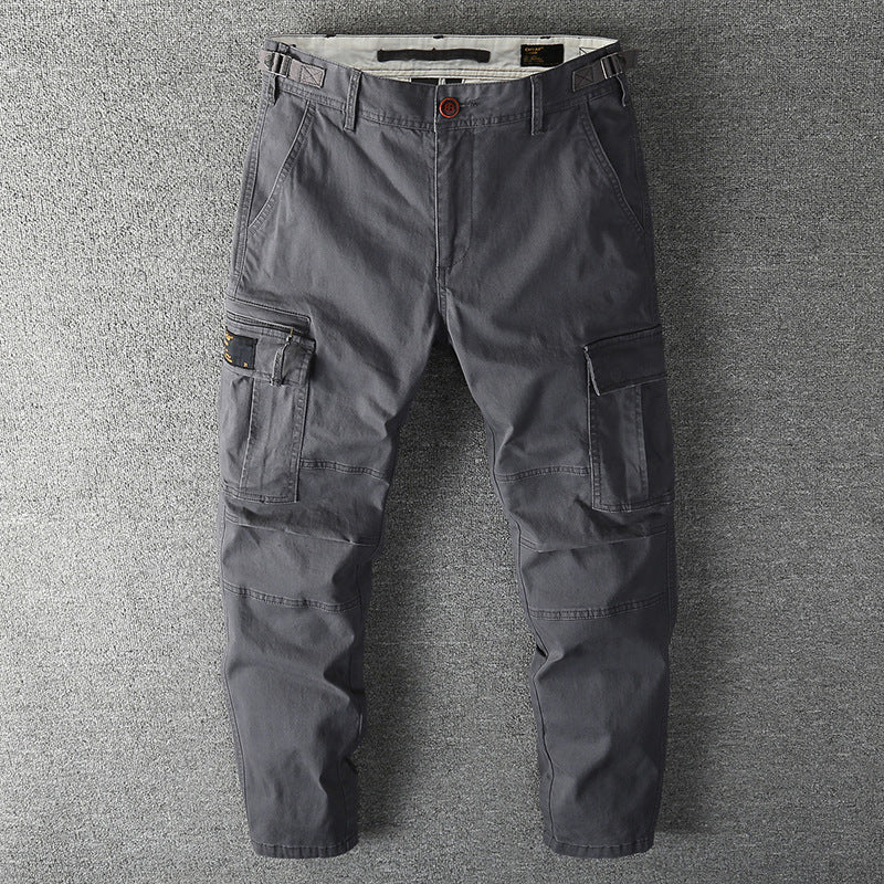 Men's robust cotton cargo pants with reinforced knees and adjustable waistband Mune Fashion