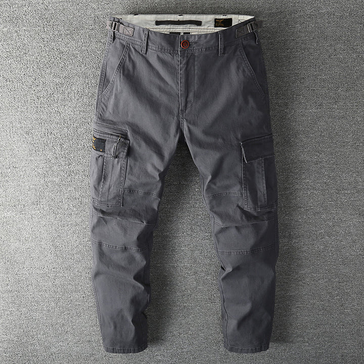 Men's robust cotton cargo pants with reinforced knees and adjustable waistband Mune Fashion