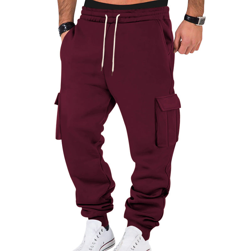 Men's Cargo Jogging Pants with Drawstring, Side Pockets, and Elastic Cuffs Mune Fashion