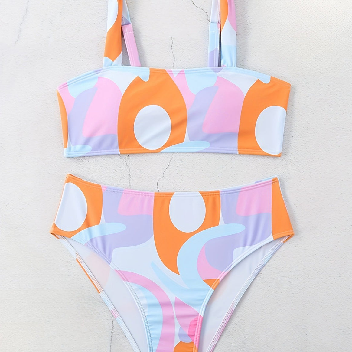 Women's bikini set with fashionable graphic design and wide straps Mune Fashion