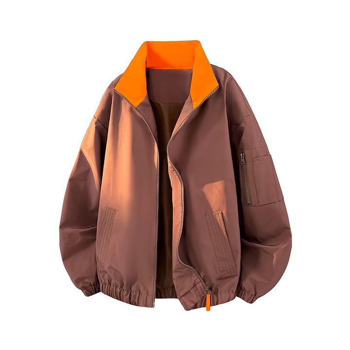 Women's Fashion Transitional Jacket with High Collar and Practical Pockets Mune Fashion