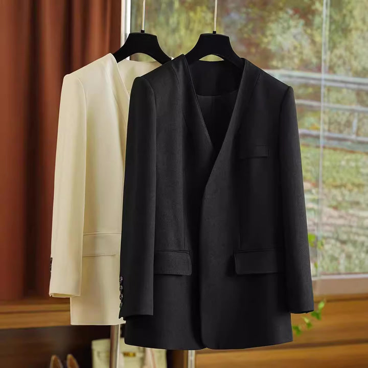 Women Elegant Blazer without Closure Mune Fashion
