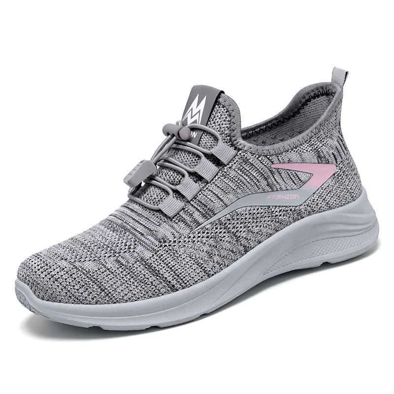 Ladies' lightweight knit sneakers with quick closure, breathable sock construction and shock-absorbing EVA sole Mune Fashion