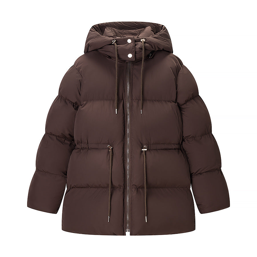 Women Longer padded parka with hood, drawstring waist and oversized silhouette Mune Fashion
