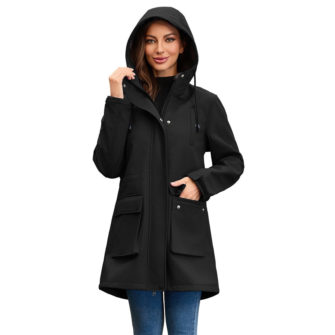 Ladies Functional Outdoor Jacket with Adjustable Waist Drawstring and Inner Lining Mune