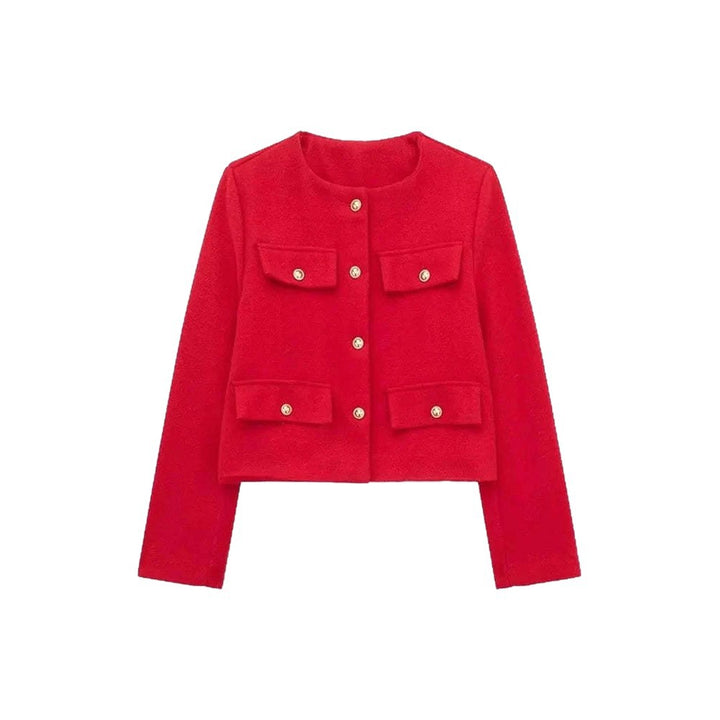 Ladies Stylish and Casual Short Jacket Mune Fashion