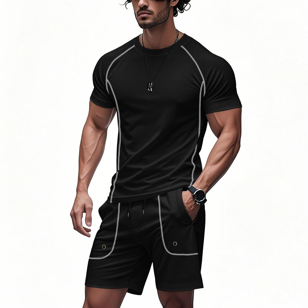 Men's sporty two-piece set made of breathable functional jersey with raglan sleeves Mune Fashion