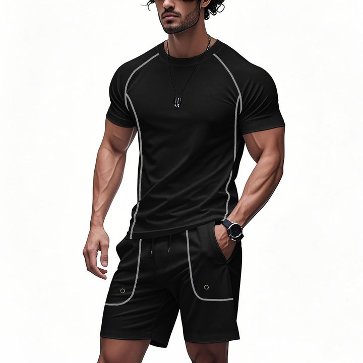 Men's sporty two-piece set made of breathable functional jersey with raglan sleeves Mune Fashion