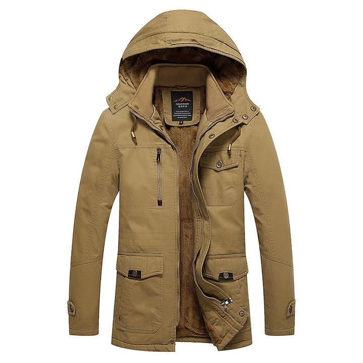 Men's Utility Parka with cozy Sherpa lining, hood and cargo pockets Mune Fashion