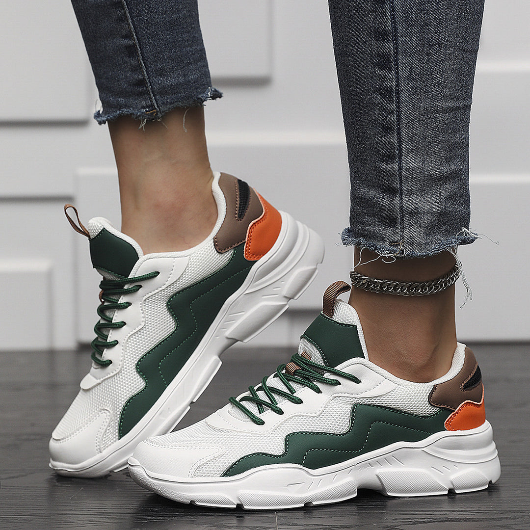 Unisex nan Platform Sneaker with breathable mesh upper material, padded heel cap and profiled rubber sole Mune Fashion