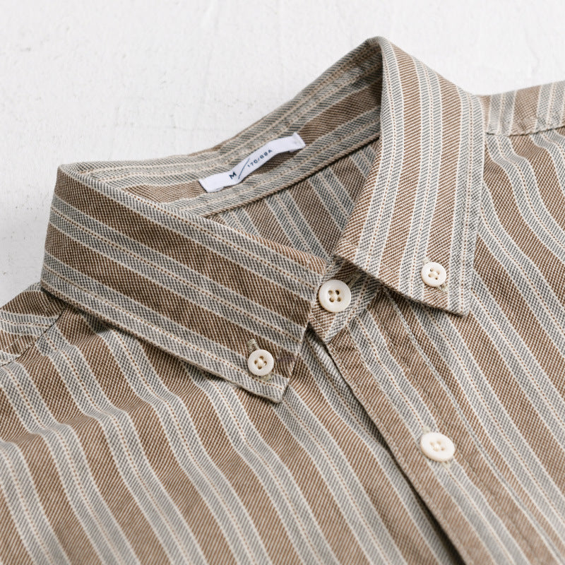 Men's shirt with button-down collar made of breathable linen-cotton blend in relaxed fit Mune Fashion