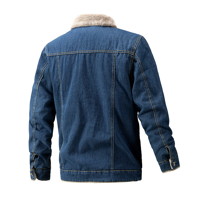 Men's denim jacket with fleece lining Mune Fashion