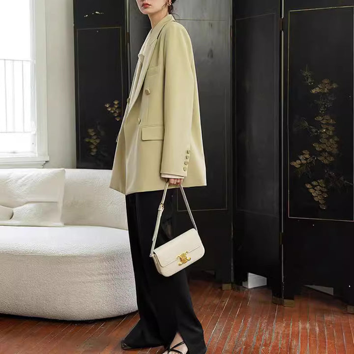 Ladies Elegant Double Blazer Mune Fashion