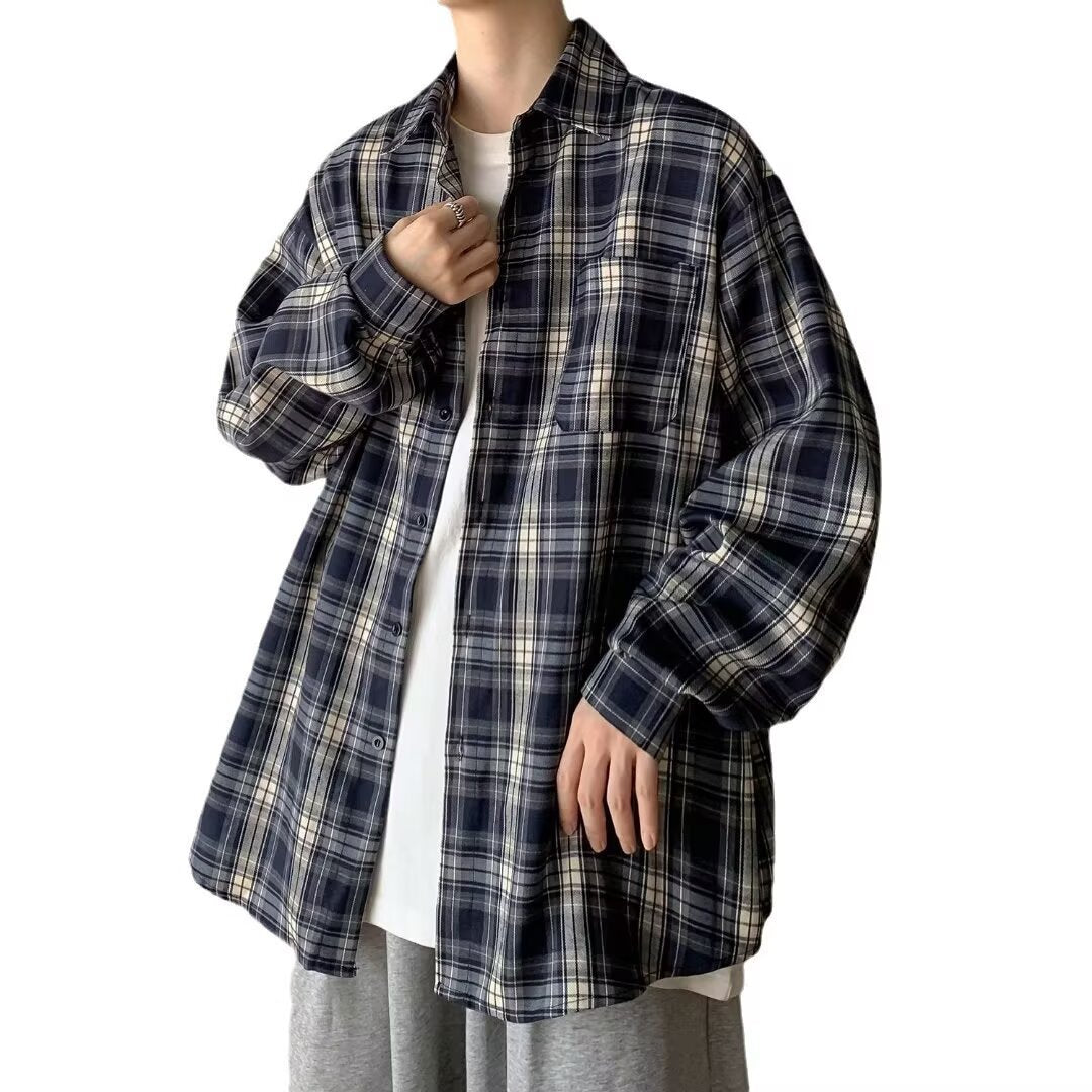 Women Casual Checkered Blouse with Loose Fit Mune Fashion