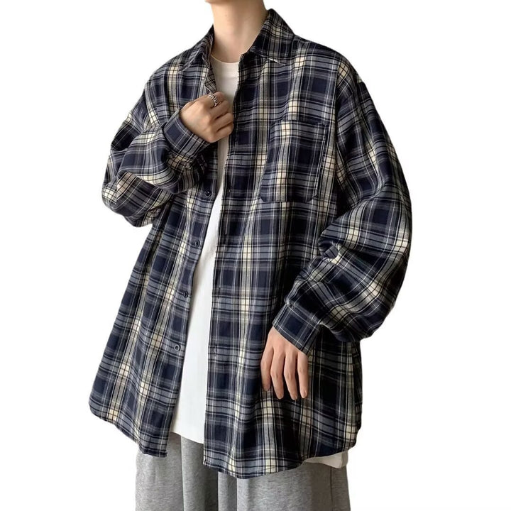 Women Casual Checkered Blouse with Loose Fit Mune Fashion