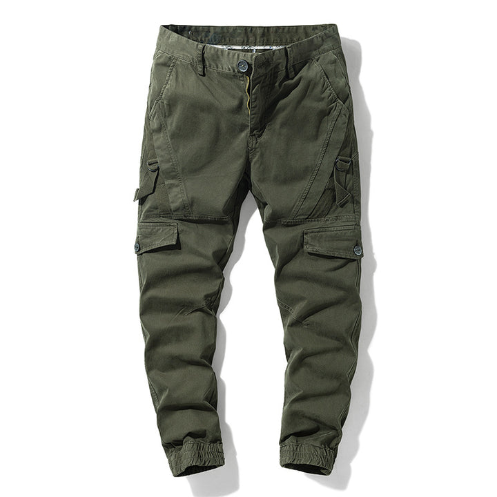 Herren Funktionale Tapered-Cargohose im Joggerstil mit Elastikbündchen und Mehrfachtaschen Mune Fashion