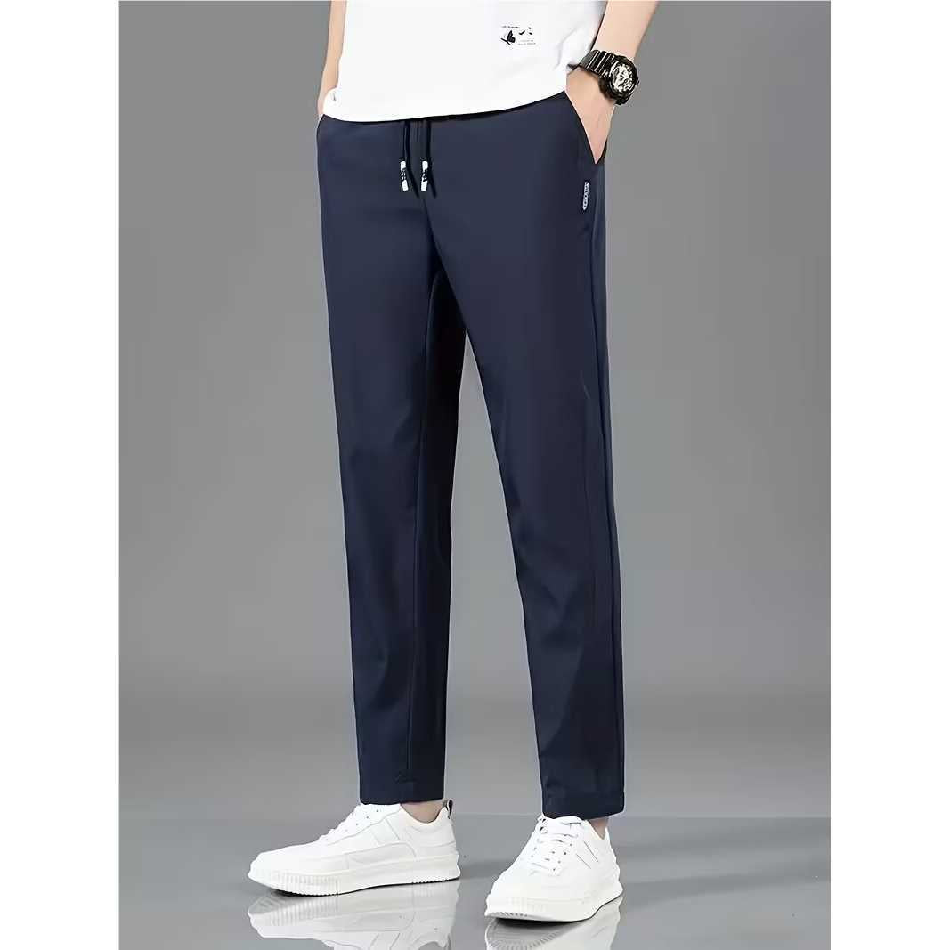 Men's Functional Sports Pants with Elastic Waistband and Side Zippers Mune Fashion
