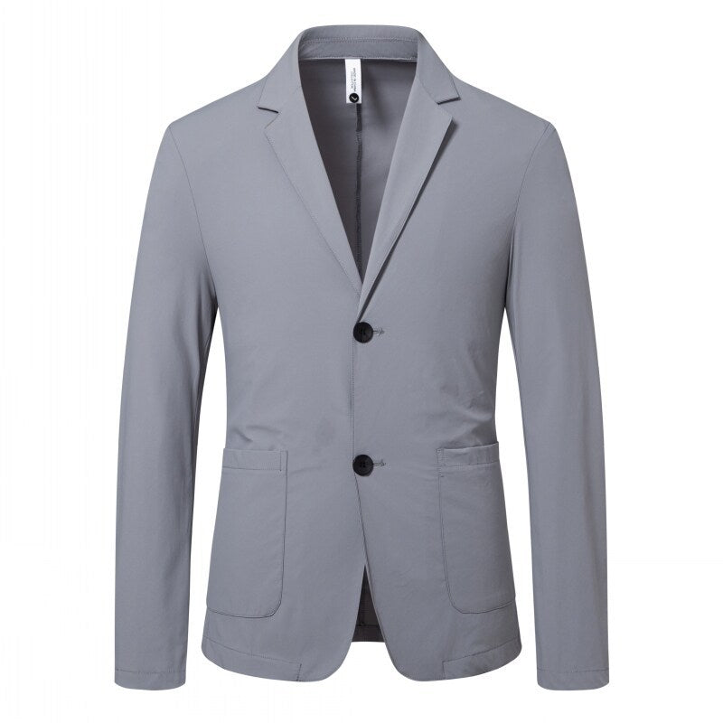 Men's tailored jersey blazer with stretch comfort and patch pockets Mune Fashion